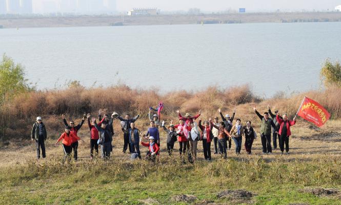 淮南子文化徒步群11月3日沿淮河北岸徒步花絮