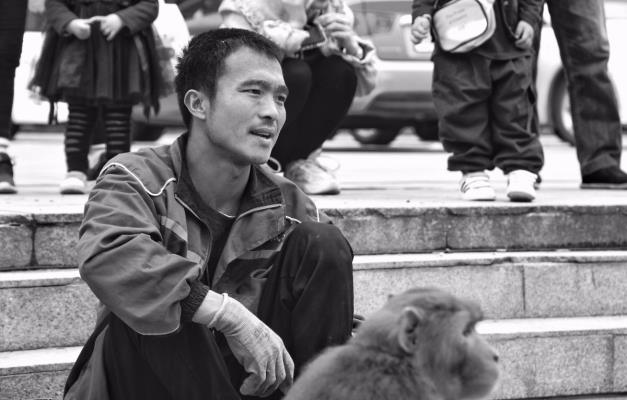 耍猴艺人
