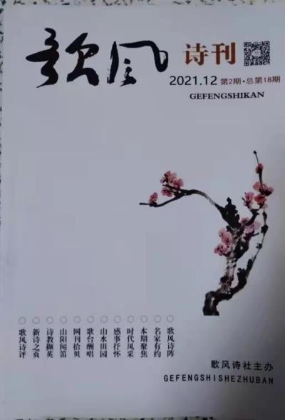 鸣谢广东省《惠来诗词》2021总第九十二期、江苏《歌风》诗刊2021.02  2021/08  发表拙作