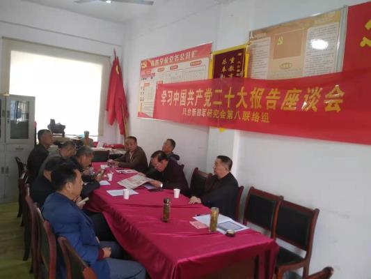 凤台县新四军研究会第八联络组  学习座谈党的二十大报告
