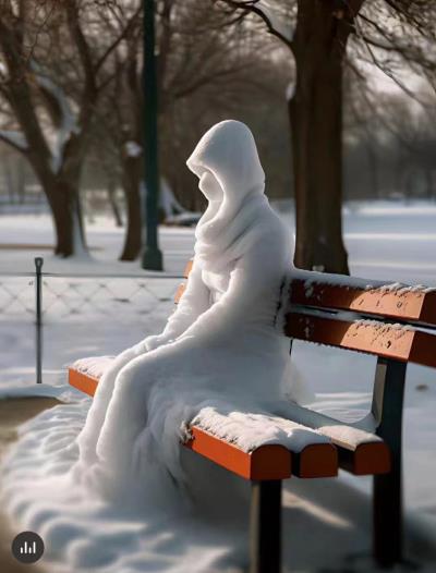 七绝：题雪雕      感谢诗友唱和
