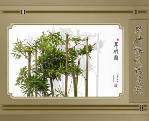 翠竹摇曳戏身影