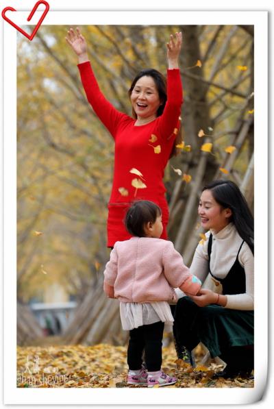 山南银杏林人像小试