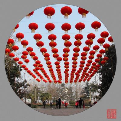 大红灯笼挂龙湖