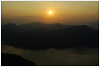 夕照花亭湖