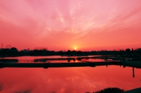 龙湖夕照