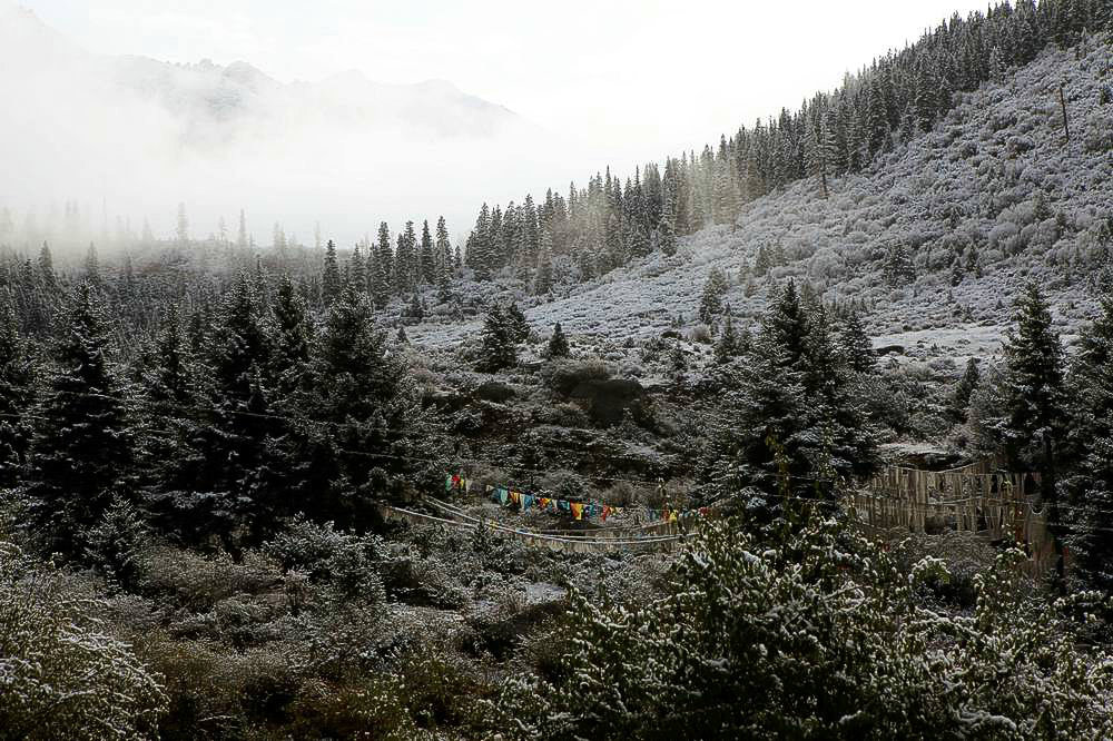 驴行川藏第一险——翻越冰雪覆盖的雀儿山(组照)