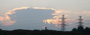 夕阳里